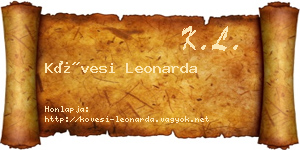 Kövesi Leonarda névjegykártya